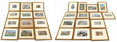 Lot 1139 - A collection of twenty-six framed Macclesfield...