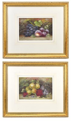 Lot 1646 - E CHESTER; pair of watercolours, still life of...