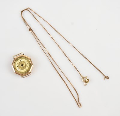 Lot 25 - A 9ct gold cased wristwatch, the mother of...