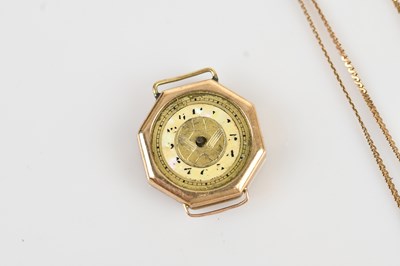 Lot 25 - A 9ct gold cased wristwatch, the mother of...