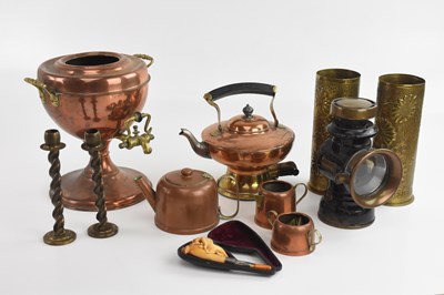 Lot 466 - A collection of assorted metalware including...