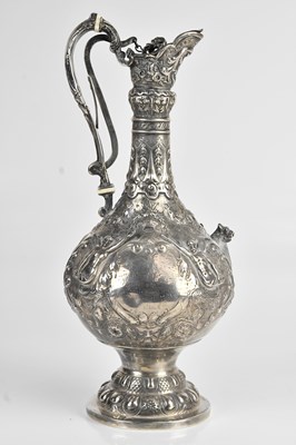 Lot 60 - JOHN SMYTH; a Victorian hallmarked silver ewer,...