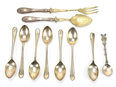 Lot 295 - WALKER & HALL; a set of six hallmarked silver...