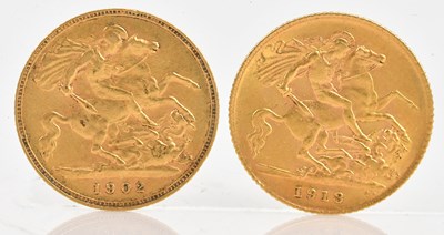 Lot 528 - An Edward VII half sovereigns, 1902, and a...