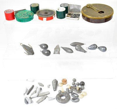 Lot 755 - A collection of fishing leads and sea weights,...