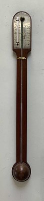 Lot 2224 - An English made reproduction stick barometer,...