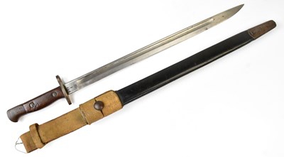 Lot 607 - ANDERSON; a WWI 1907 pattern bayonet, dated...