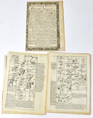 Lot 412 - BOWEN; a collection of circa 1720 road maps,...