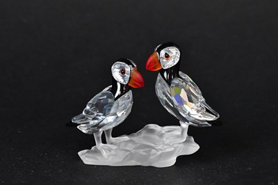 Lot 233 - SWAROVSKI; a crystal figure group of two...