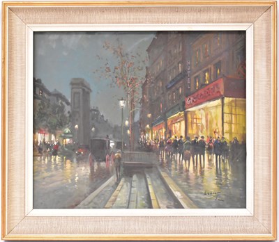 Lot 349 - LETSOT, PARIS; oil on canvas, French street...