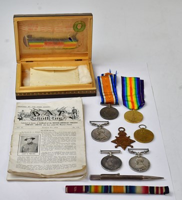Lot 669A - MILITARY MEDAL; a WWI double Military Medal...