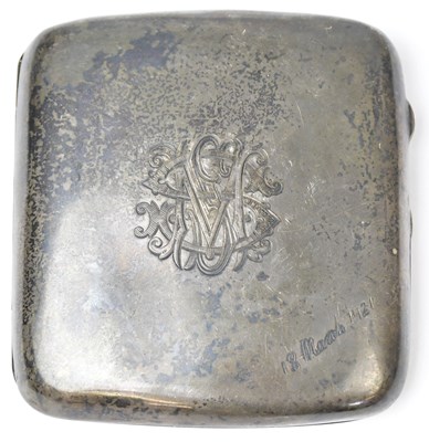 Lot 723 - A George V hallmarked silver cigarette case,...