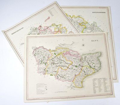 Lot 427 - Sixteen mid-19th century hand-coloured maps,...