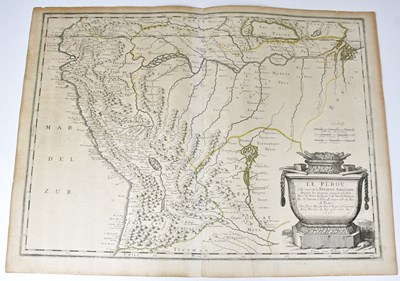 Lot 414 - A hand-coloured map, 'Le Perot et le cours de...
