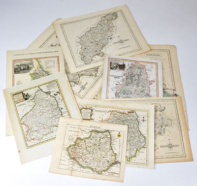 Lot 432 - Nine 19th century hand-coloured maps, to...