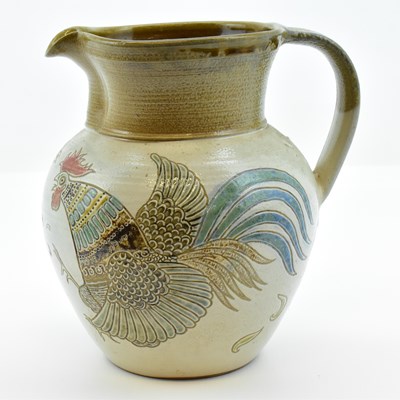 Lot 181 - MICHAEL MOSSE FOR LLANBRYNMAIR POTTERY; a jug...