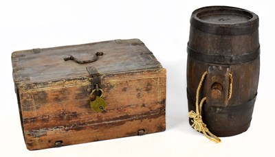 Lot 96 - A 19th century Indo-Portuguese metal bound hardwood cabinet