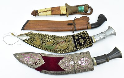 Lot 632 - Various South Asian weapons comprising two...