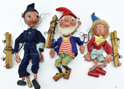 Lot 263 - PELHAM PUPPETS; three unboxed marionettes...