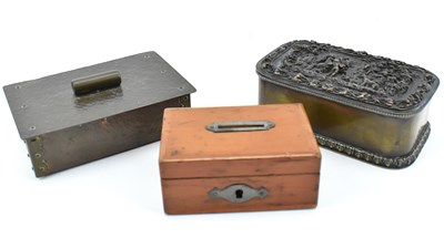 Lot 288 - Three vintage boxes, comprising a bronze...