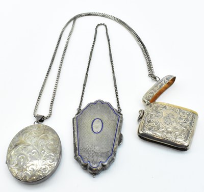 Lot 796 - Three hallmarked silver items, comprising an...