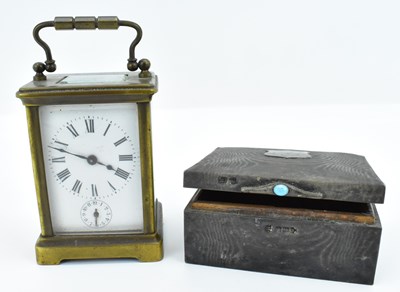 Lot 839 - An Edward VII hallmarked silver desktop...