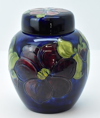 Lot 137 - MOORCROFT; a large ginger jar decorated in the...