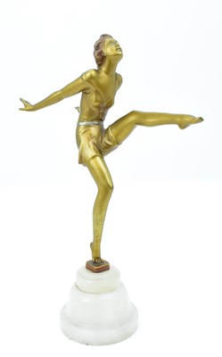 Lot 98 - An Art Deco gilt bronze figure of a dancer,...