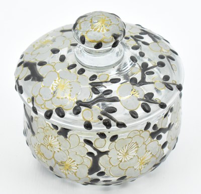 Lot 213 - ATELIER DELVAUX; a French Art Nouveau lidded...