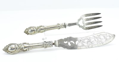 Lot 809 - JOHN GILBERT; a Queen Victoria silver fish...