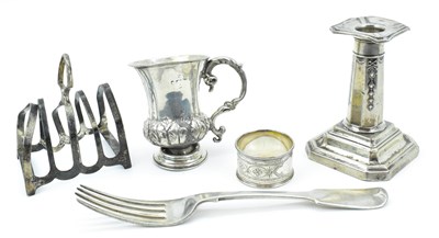Lot 834 - Five items of small silverware comprising a...