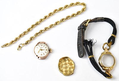 Lot 824 - An Accurist 9ct yellow gold cocktail watch...