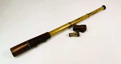 Lot 100 - NEGRETTI & ZAMBRA, LONDON; a three draw brass...