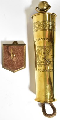 Lot 500 - NAVAL INTEREST; an engraved brass World War...