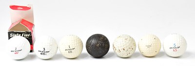 Lot 743 - Seven vintage golf balls, to include a guttta...