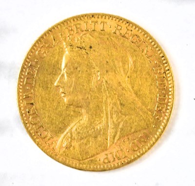 Lot 844 - A Victorian half sovereign, 1897.