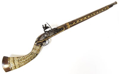 Lot 580 - A 19th century Afghan Jezail Tower musket, the...