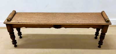Lot 694 - A late 19th century mahogany window seat,...