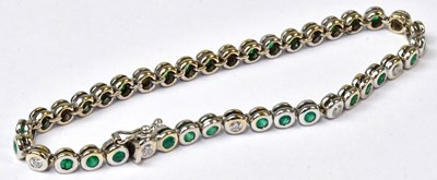 Lot 897 - An 18ct white gold bracelet set with diamonds...