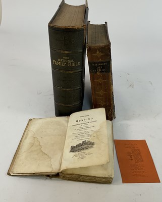 Lot 333 - REV JOHN EADIE; The Holy Bible, leather bound...