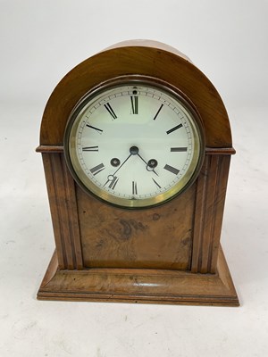 Lot 294 - A Victorian walnut cased mantel clock with...