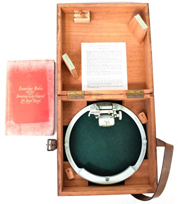 Lot 505 - A patent Azimuth Circle, in fitted mahogany...