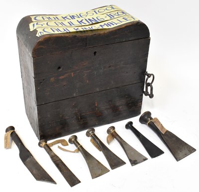 Lot 494 - A collection of seventeen caulking tools by...