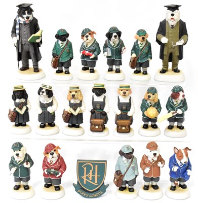Lot 314 - ROBERT HARROP; eighteen resin figures of dogs,...