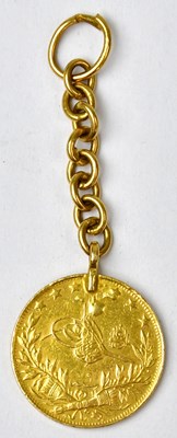Lot 920 - A Turkish 100 kurush gold coin converted to a...