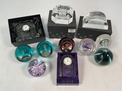Lot 267 - A collection of paperweights to include three...