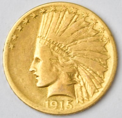 Lot 842 - A United States ten dollar 'Indian Head' gold...
