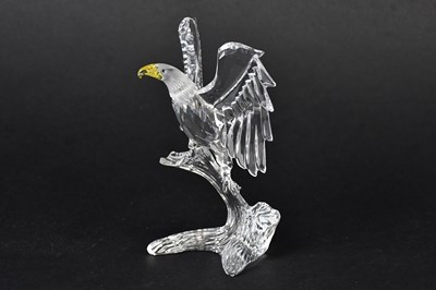 Lot 249 - SWROVSKI; a crystal figure of a bald eagle, no....