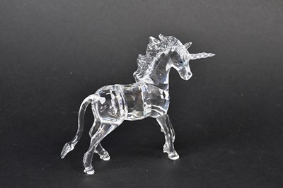 Lot 242 - SWAROVSKI; a crystal figure, 'Standing Unicorn'...