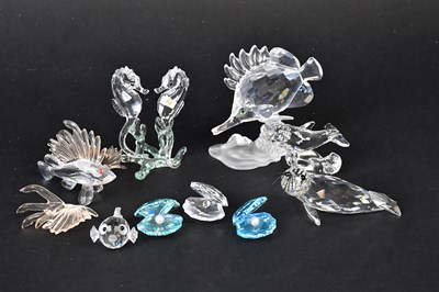 Lot 224 - SWAROVSKI; a collection of crystal sea...